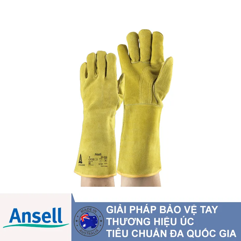 Găng Tay Da Hàn Ansell ActivArmr WorkGuard 43-216