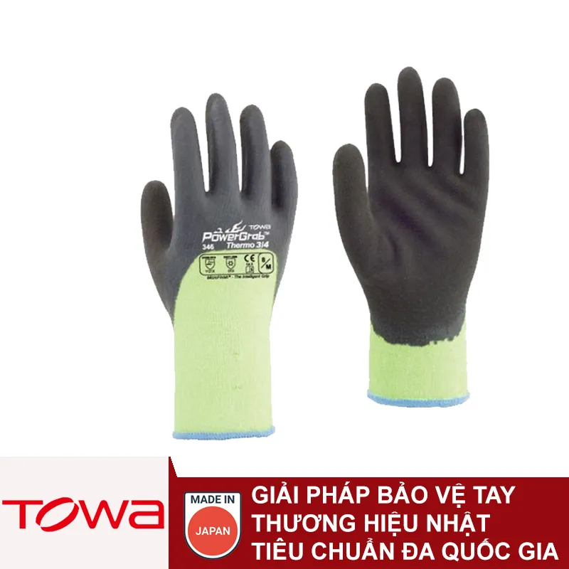 Găng tay chống cắt Towa PowerGrab® Thermo 3/4 (Yellow) 346 KHẢ NĂNG LÀM VIỆC TỐI ƯU