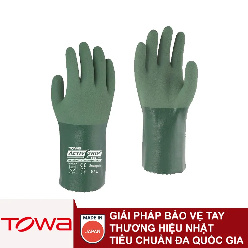 Găng tay chống cắt chống dầu Towa ActivGrip™ 566