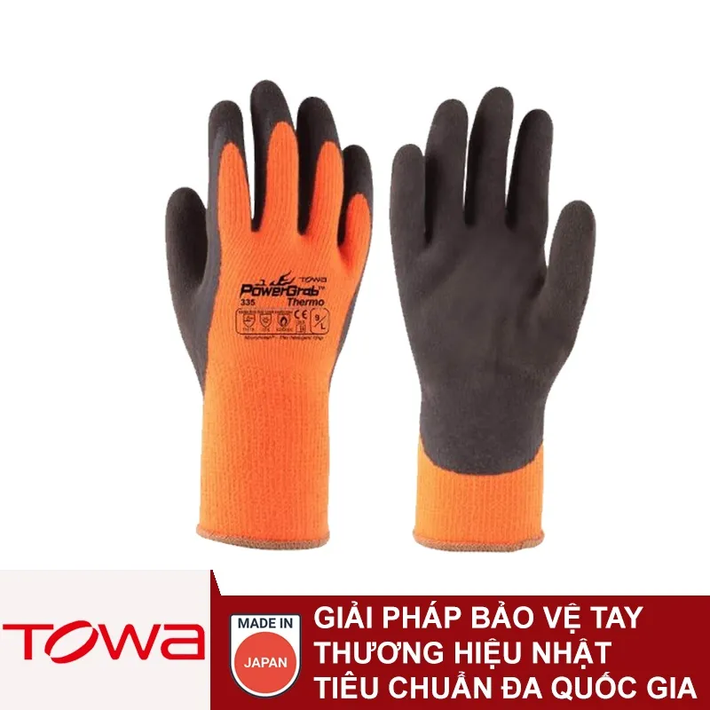 Găng Tay Chống Cắt Chống Lạnh Towa PowerGrab Thermo Orange 335