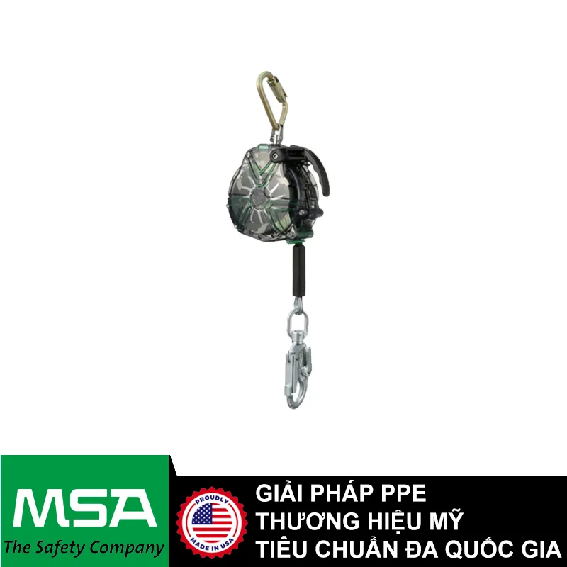Cuộn Dây Cáp Hãm Tự Động Thép 15m MSA V-TEC 63315-00AEU