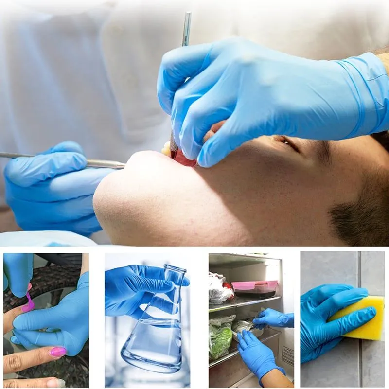 Găng Tay VGlove Nitrile Màu Xanh Không Bột - ảnh 2