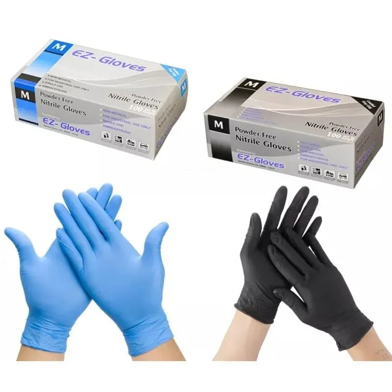 Găng Tay Y Tế Nitrile EZ Glove Màu Xanh Không Bột