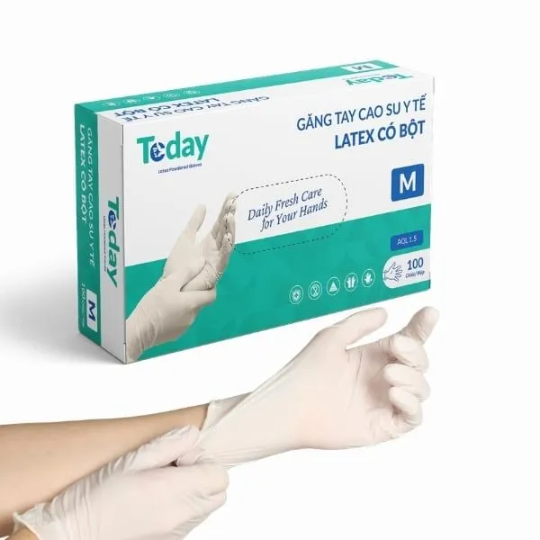Găng Tay Cao Su Y Tế Today Có Bột 24cm - ảnh 2