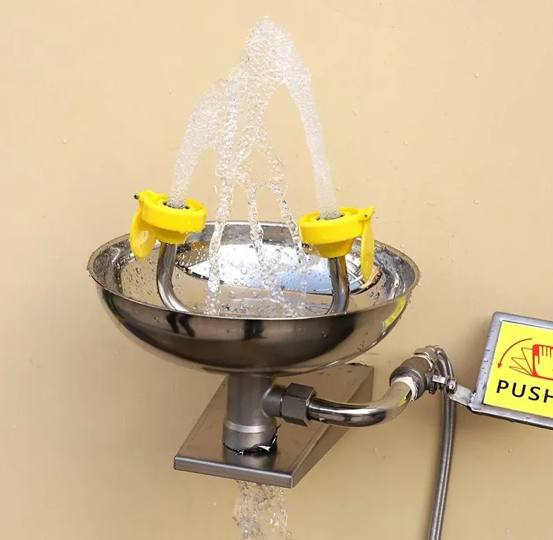 Bồn Rửa Mắt Khẩn Cấp Gắn Tường Inox 304