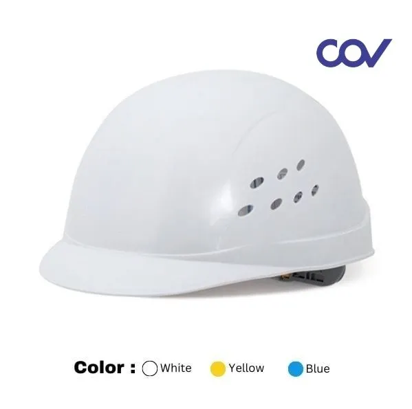 Toàn cảnh mũ bảo hộ Hàn Quốc COV HF008 nhựa ABS có lỗ thông gió màu trắng chính hãng MT Safety