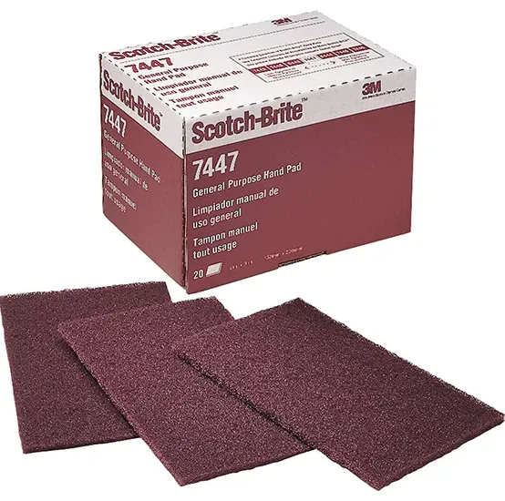Hộp miếng chà nhám bùi nhùi 3M Scotch-Brite 7447 chính hãng màu đỏ nâu