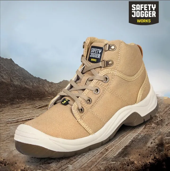 giày bảo hộ thể thao cổ cao Safety Jogger Desert S1P màu cát sa mạc cá tính