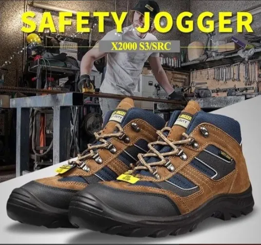 Mặt đế PU 2 lớp kép rãnh sâu chống trơn trượt chuẩn SR của giày bảo hộ Jogger X2000 S3