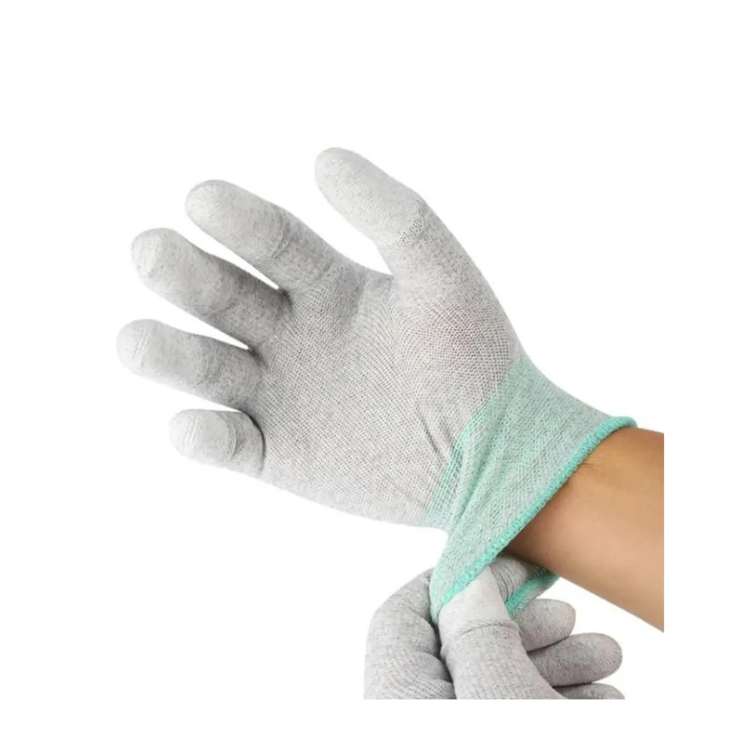 Chi tiết cổ tay bo viền thun đàn hồi ôm khít cổ tay chống tuột của găng tay tĩnh điện BA2305DF