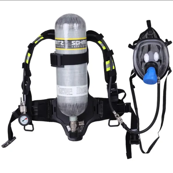 Toàn cảnh bộ thiết bị trợ thở SCBA Fenan 6.8L bình composite carbon cứu hỏa cứu nạn