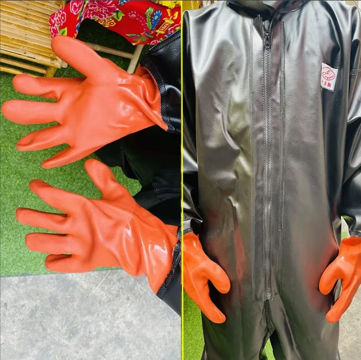 Cấu tạo gai rãnh sâu chống trơn trượt bùn lầy của đế ủng cao su liền quần