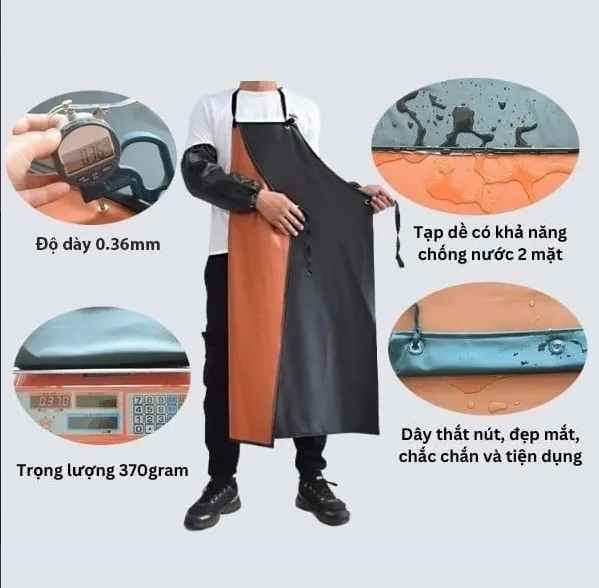 Tạp Dề Thắt Lưng Chống Thấm Nước, Chống Dầu Và Axit