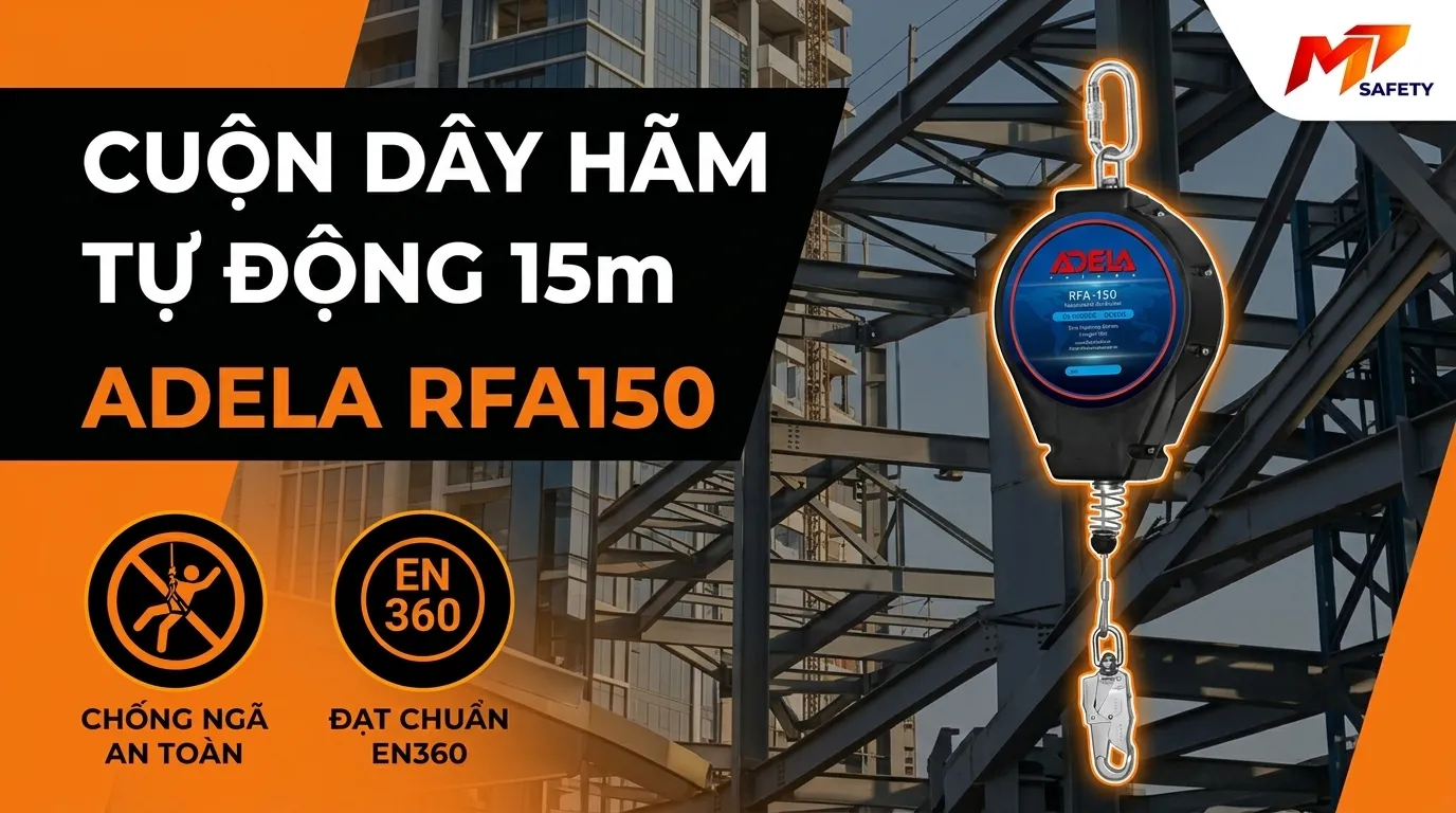 Cuộn dây hãm tự động Adela RFA-150 15M giải pháp an toàn trên cao