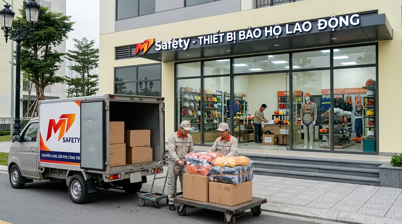 Kho hàng thiết bị bảo hộ lao động MT Safety tại Khánh Hòa và TP Hồ Chí Minh