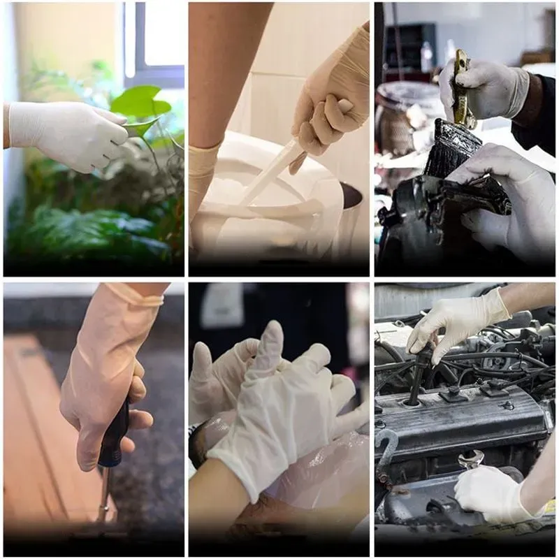 Hộp găng tay y tế Latex không bột VGlove hộp màu tím siêu dai co giãn tốt cho y tế và phòng khám
