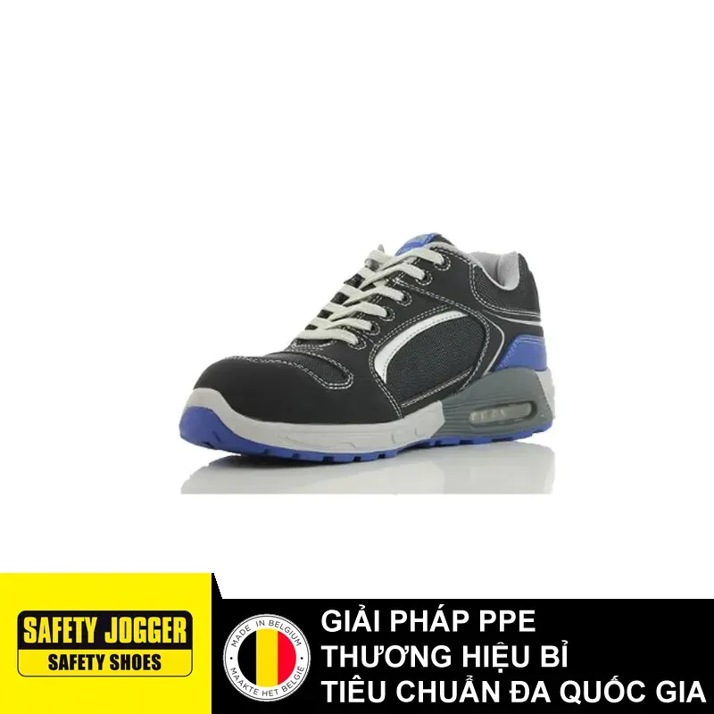 Safety Jogger Raptor S1P sở hữu kiểu dáng năng động và túi đệm khí bảo vệ cột sống.
