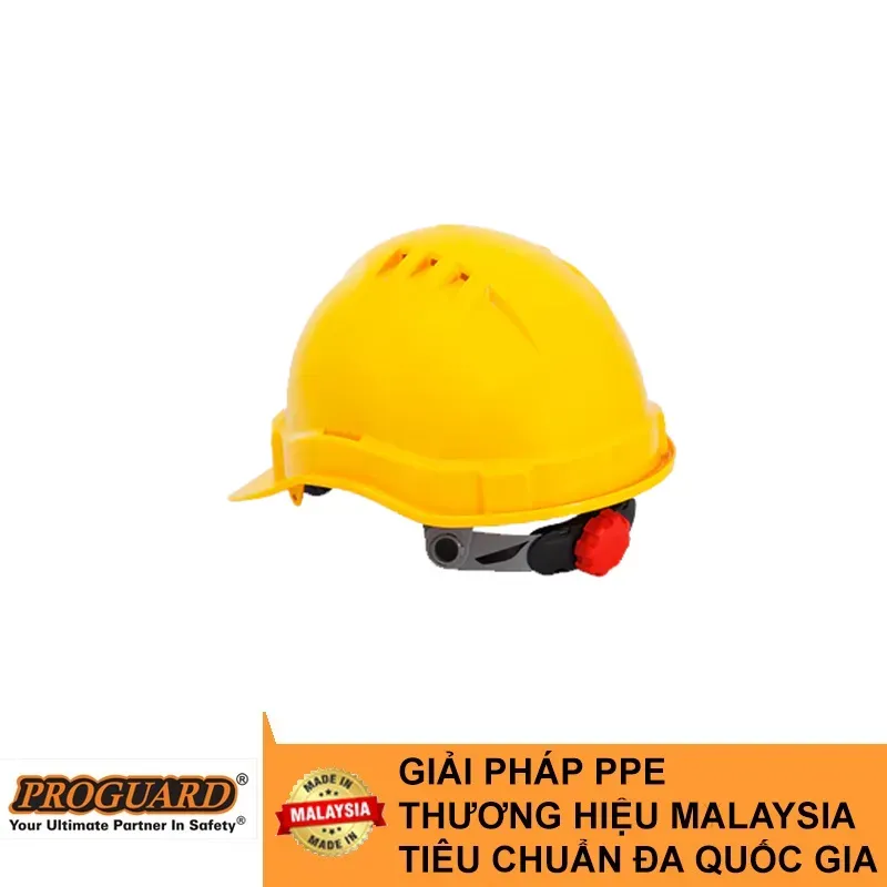 Mũ bảo hộ Proguard HG2 bảo vệ hộp sọ tối đa trước nguy cơ vật liệu xây dựng rơi từ trên cao.