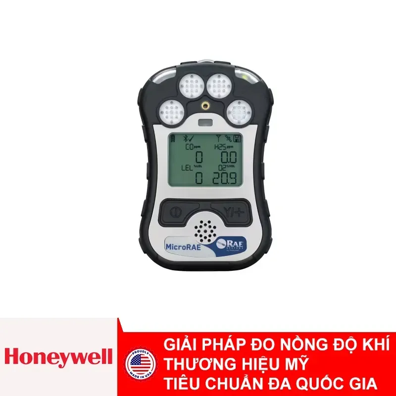 Máy dò đa khí Honeywell MicroRAE phát hiện khí độc và cảnh báo nguy cơ ngạt khí trong hầm kín.