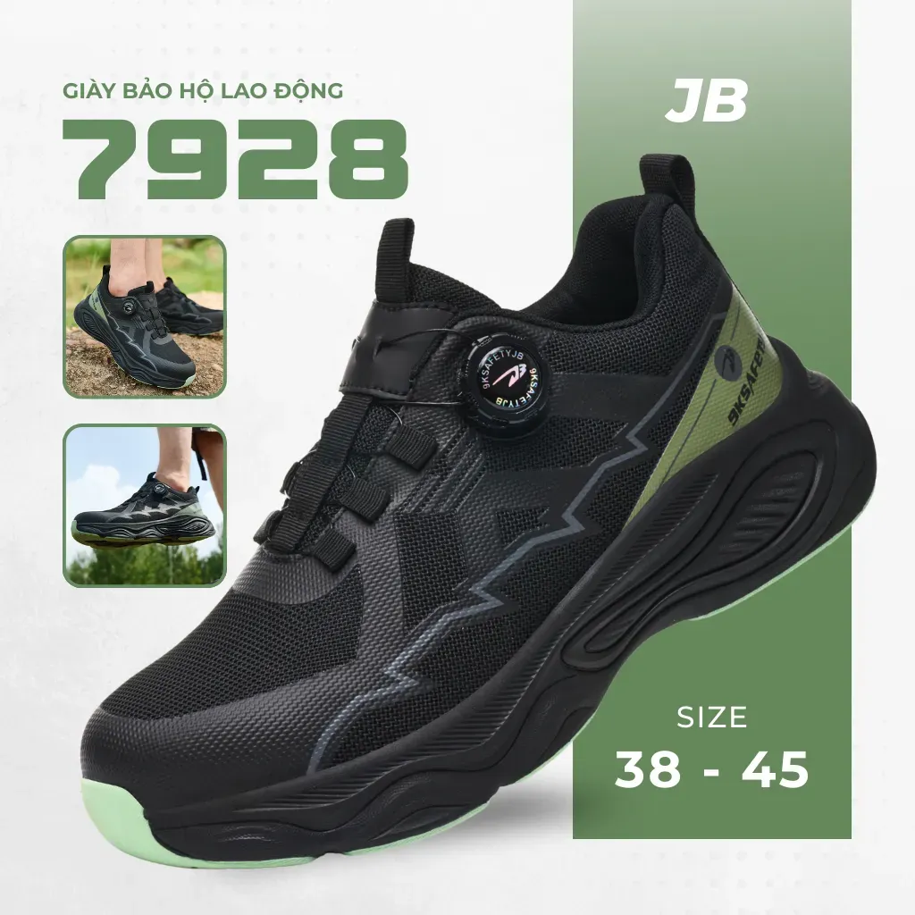 Giày bảo hộ AGOTA JB 7928 khóa núm vặn xoay tự động 3 giây chuyên dụng cho thợ cơ khí