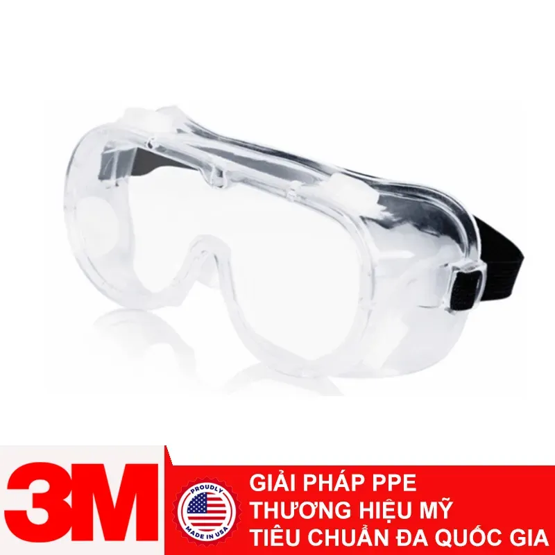 Kính chống hóa chất và giọt bắn 3M 1621 tiêu chuẩn EN 166 phân phối bởi MT Safety