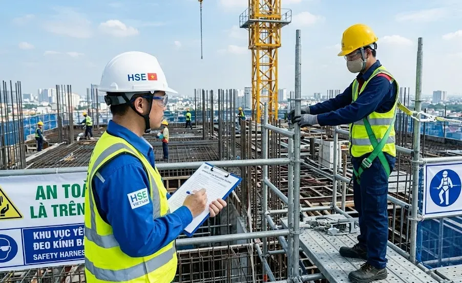 Trang bị hệ thống PPE đạt chuẩn quốc tế thực tế trong nhà máy FDI và công trình