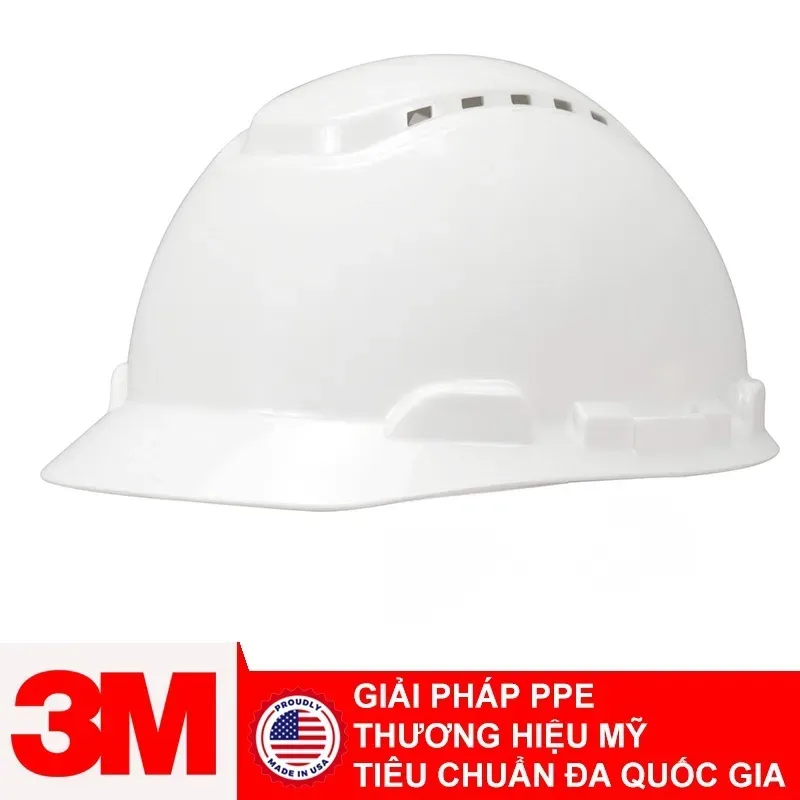 Mũ bảo hộ 3M SecureFit H-701SFV-UV có lỗ thông khí cảm biến tia UV chính hãng