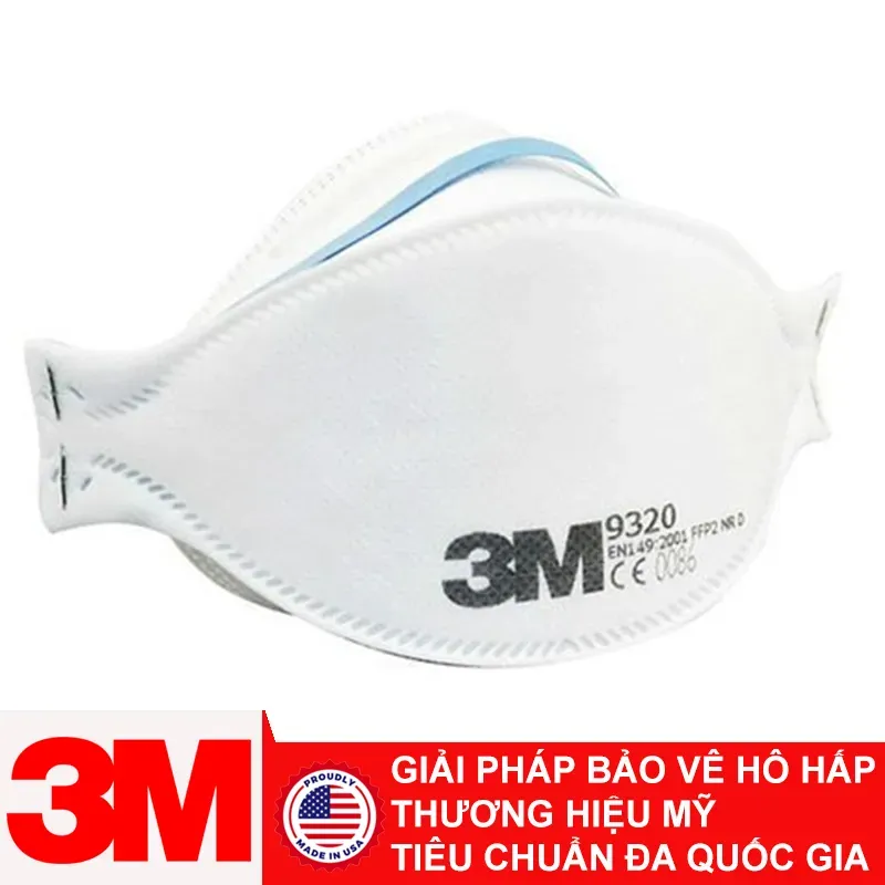 Khẩu trang bảo hộ 3M 9320+ FFP2 chuẩn Châu Âu EN 149 chính hãng MT Safety