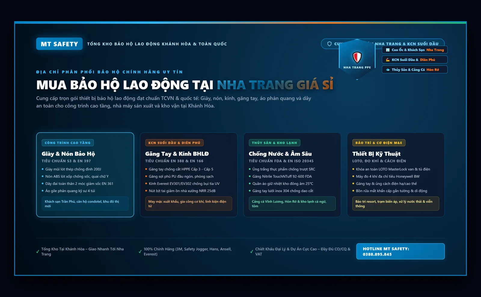 Banner bảo hộ lao động tại Nha Trang chính hãng phân phối tại MT Safety