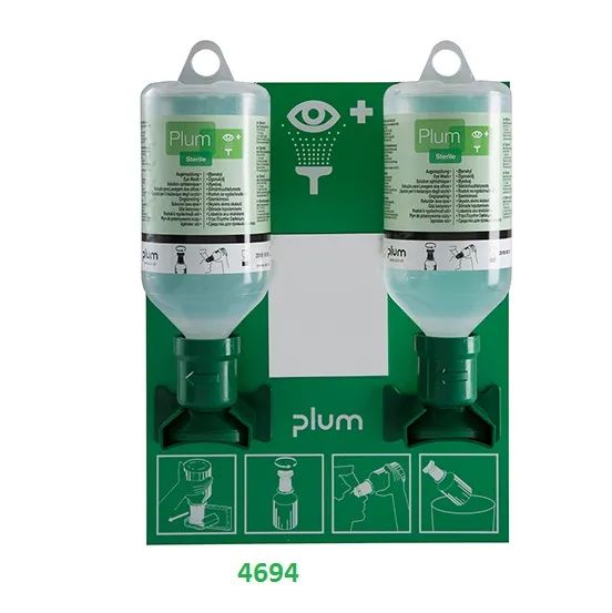Dung dịch rửa mắt khẩn cấp Plum 4694 NaCl 0.9 phần trăm và pH Neutral vô trùng